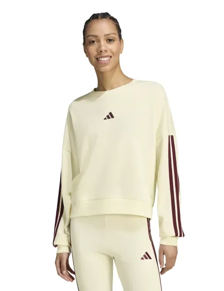 Adidas Cotton Rich Terry Sweatshirt Burgundy