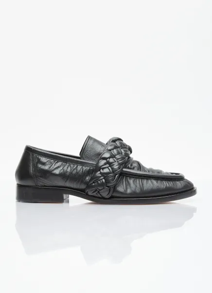 Knotted Leather Loafers