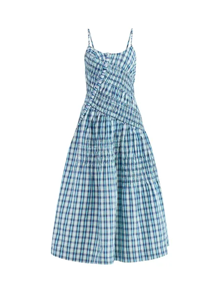 Lyra Tomboy Check Midi Dress