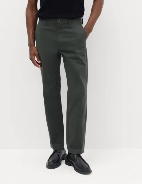 Marks & Spencer Regular Fit Stretch Chinos Dark Pewter