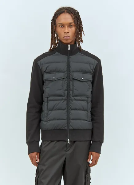 Padded Zip-Up Cardigan
