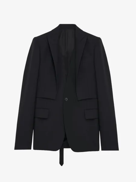 Trompe-l'œil Single-breasted Jacket