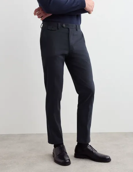 Jaeger Slim Fit Italian Cotton Chinos Dark Navy