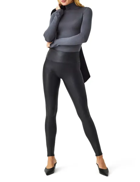 Spanx SPANXshape Faux Leather Leggings Black