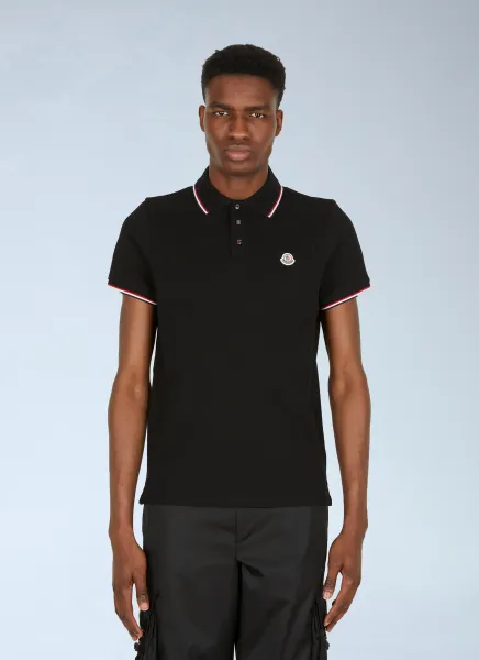 Stripe Trims Polo Shirt