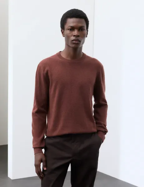 Autograph Pure Cashmere Crew Neck Jumper Chestnut