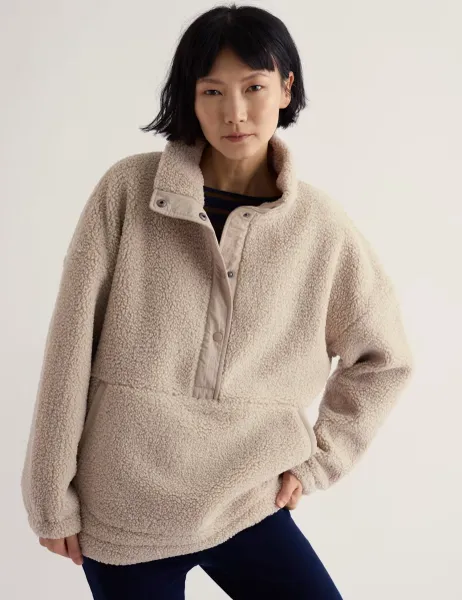 Seasalt Cornwall Oversized High Neck Jacket Natural