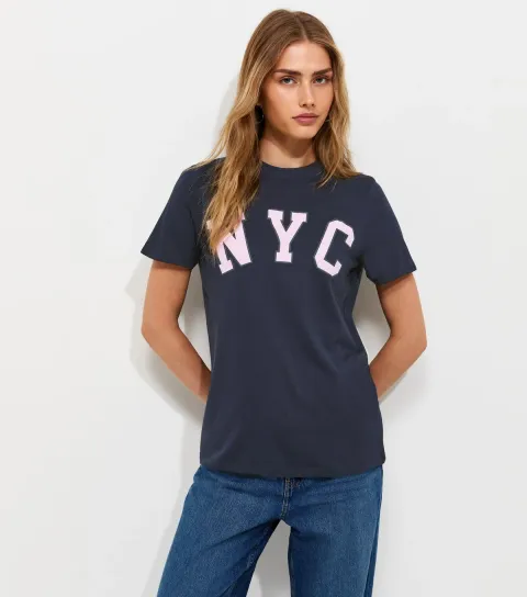 Women's Navy NYC Relaxed T-Shirt