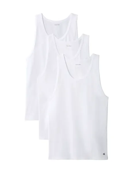 Calvin Klein 3 Pack Cotton Rich Sleeveless Vests