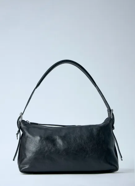 Belted Baguette Shoulder Bag