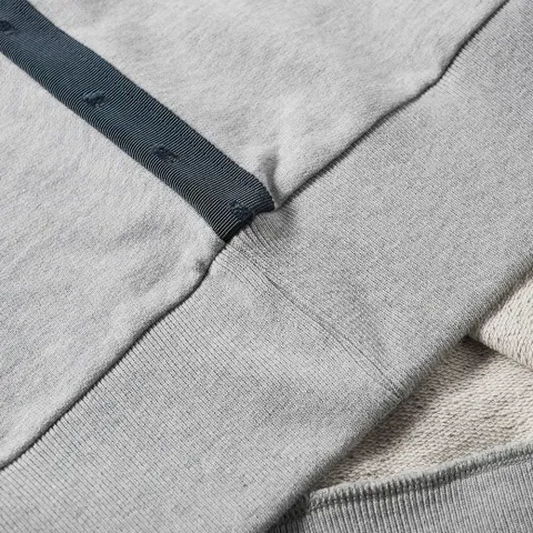 Distressed Grosgrain Crew Sweat