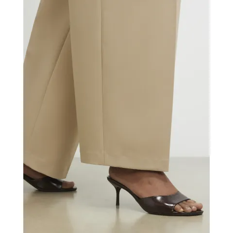 River Island Wide Fit Faux Leather Mule Kitten Heels