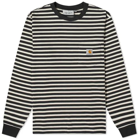 Long Sleeve Seidler Stripe Pocket T-Shirt