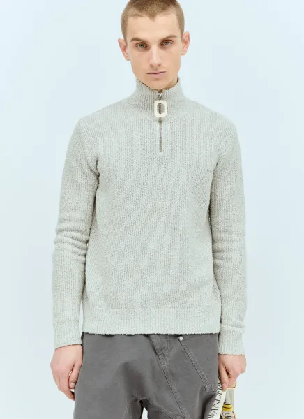 Boucle Henley Sweater