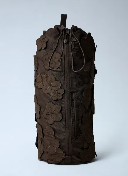 Logo Motif Floral Appliqué Backpack