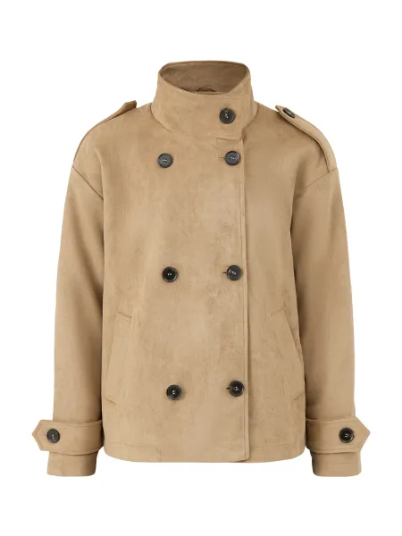 Sophie Suede Grown Neck Bomber