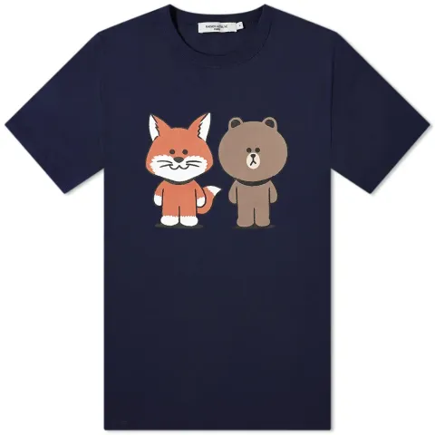 Maison Kitsuné x Line Friends Kitsuné Big Print T-Shirt