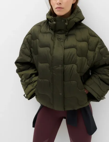 Stormwear Quilted Hooded Puffer Jacket Dark Olive