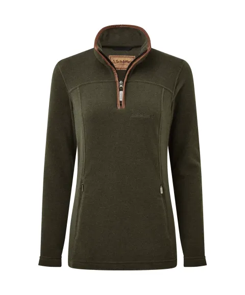 Schöffel Country Tilton II Quarter Zip Fleece - Dark Olive