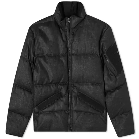 Rubberised Linen Down Jacket