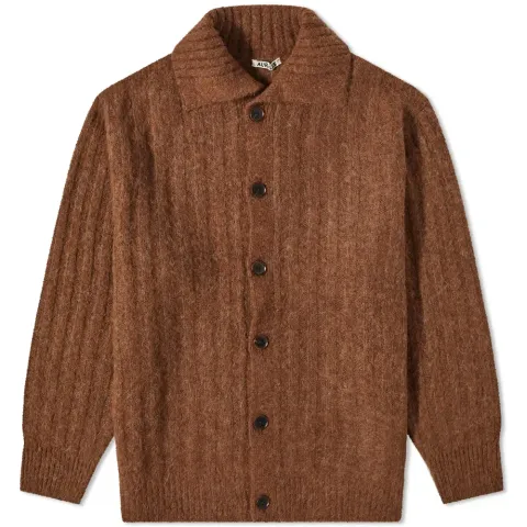 Alpaca Wide Rib Cardigan