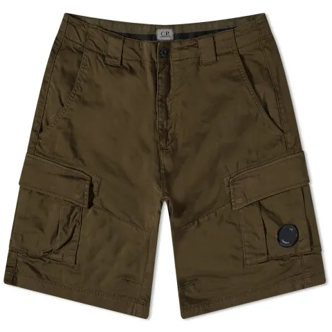 Stretch Sateen Cargo Shorts
