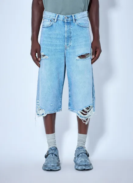 Distressed Denim Shorts