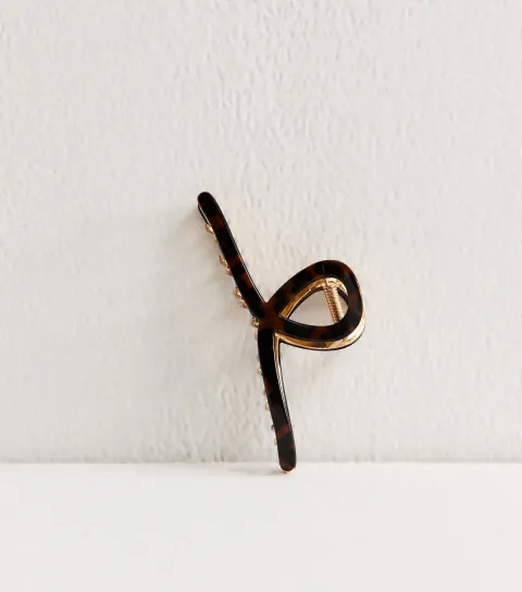 Brown Tortoiseshell Twist Top Hair Claw Clip