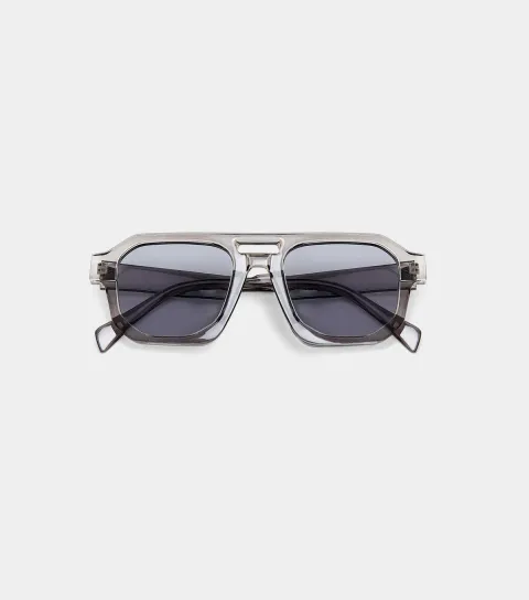 Grey Square Aviator Sunglasses