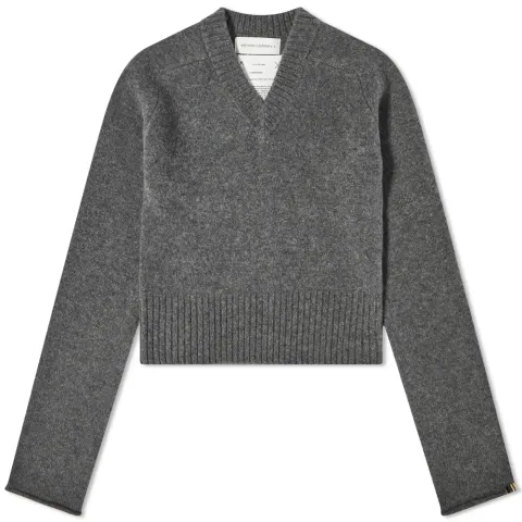 Long Sleeve Friend Fitted V Neck Knit