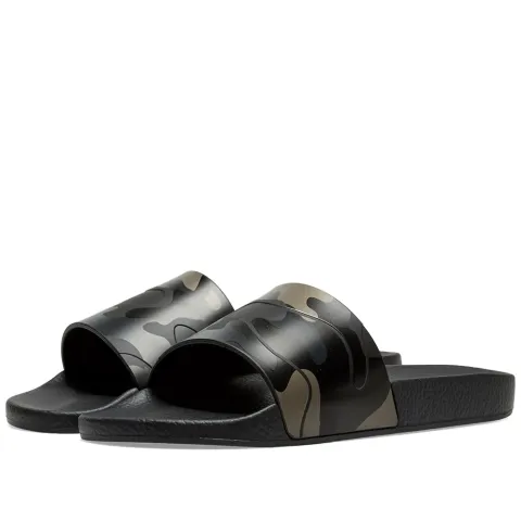 Metallic Camouflage Slide Sandal