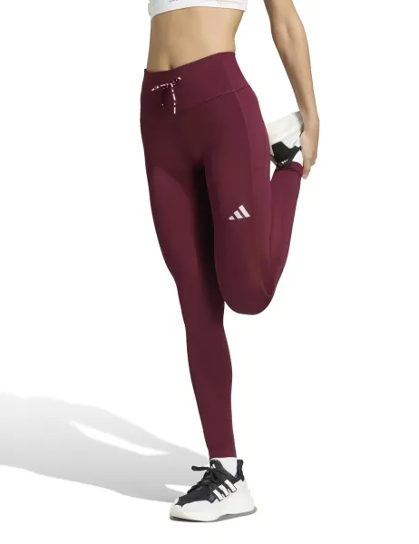 Adidas Run Essentials High Waisted Leggings Burgundy
