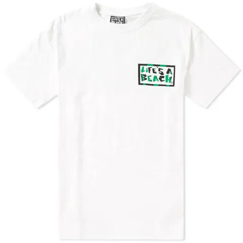 Life's a Beach Jungle Print Logo Tee