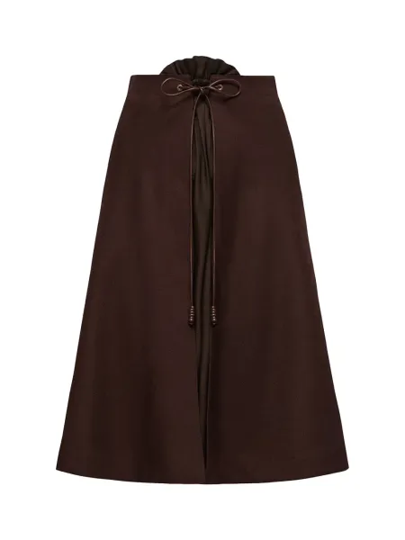 Moncler Women Wool Skirt Brown