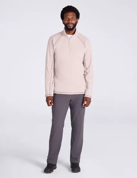 Mountain Warehouse Ashbourne II Funnel Neck Half Zip Fleece Cream
