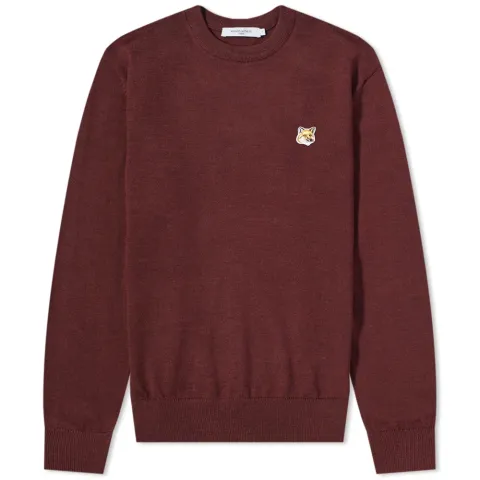 Maison Kitsuné Fox Head Patch Classic Crew Neck Knit