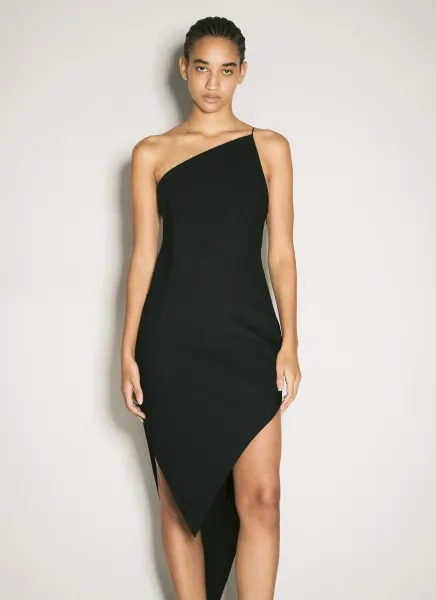 Asymmetric Slit Maxi Dress