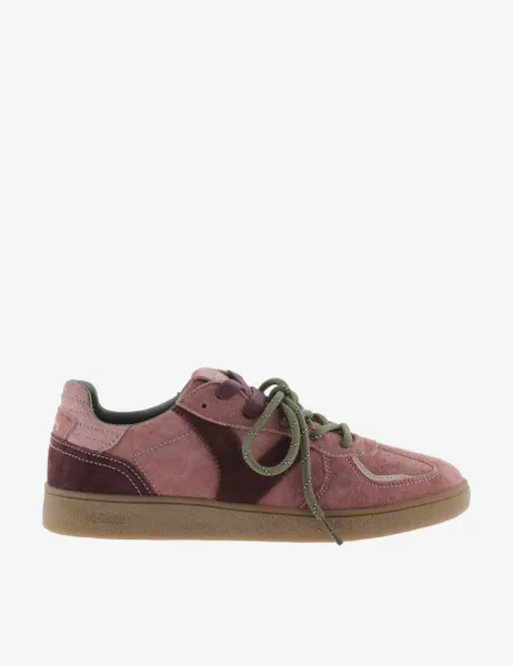 Victoria Suede Lace Up Trainers Pink