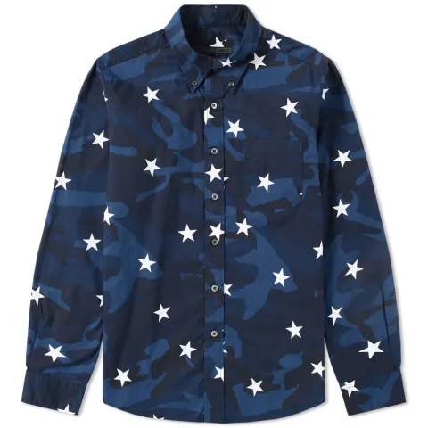 SOPHNET. Camouflage Loan Star Shirt