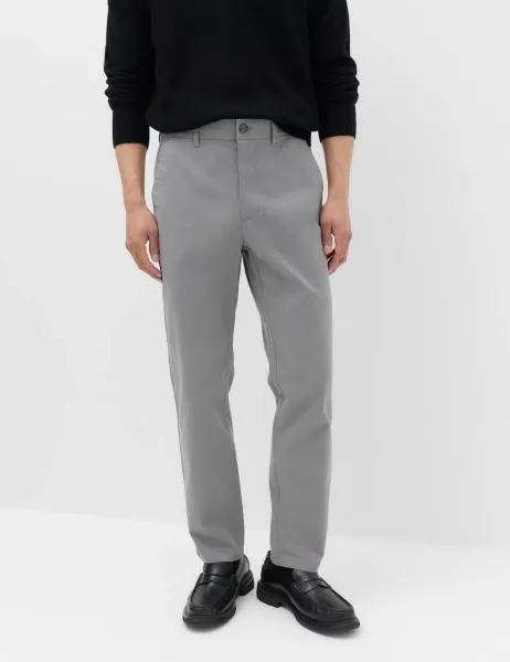 Marks & Spencer Regular Fit Half Elasticated Waist Chinos Ash Grey