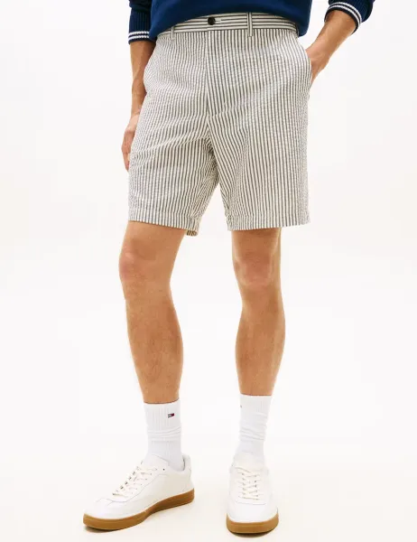 Tommy Hilfiger Regular Fit Striped Chino Shorts Navy Mix