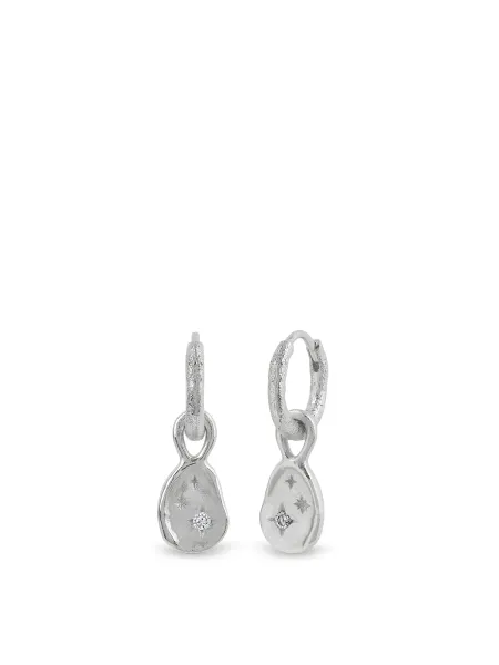 TUTTI Double Star Drop Hoop Earrings