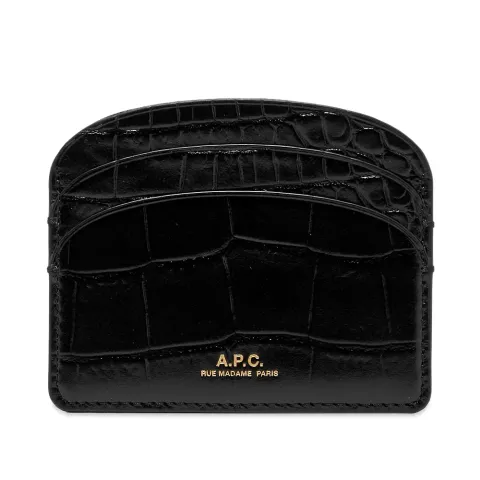 A.P.C. Leather Croc Card Holder