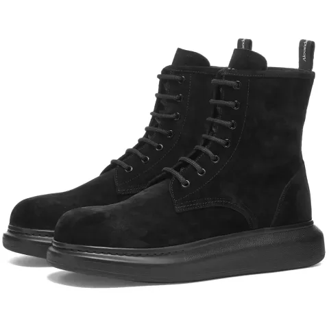 Leather Wedge Sole Boot