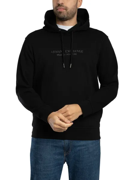 Armani Exchange Brand Pullover Hoodie