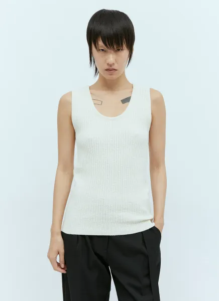 Bouclé Knit Tank Top