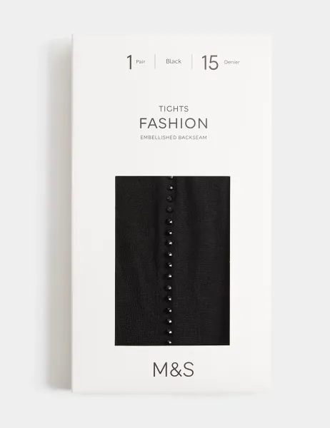 Marks & Spencer Embellished Backseam Opaque Tights