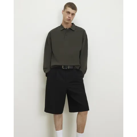 River Island Oversized Fit Buttoned Polo Shirt