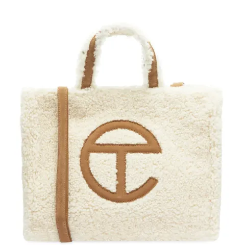 x Telfar Medium All Over Shearling Shopper Bag