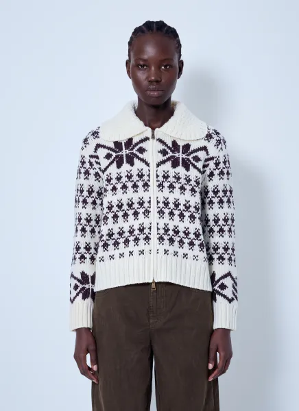 Moncler Fair Isle Zip Cardigan